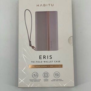 HABITU ERIS TRI-FOLD WALLET CASE FOR I-PHONE 11 PRO/X/XS. PREOWNED NEVER…